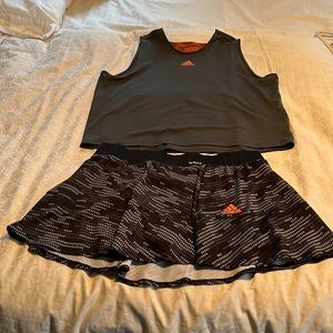 Adidas Primeblue tennis skirt and top set XL